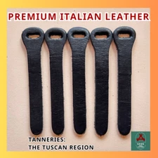 [10x] High Quality Genuine Italian Leather Zipper Puller Bag, Replacement Zips