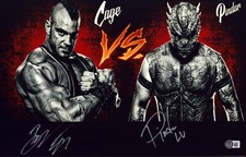 Brian Cage & Lord Pindar Signed 11x17 Photo BAS COA Lucha Libre AAA Underground
