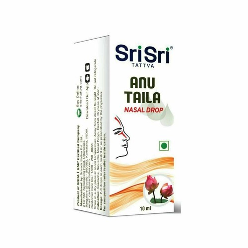 2*ANU Thailam (10 ml) Ayurvedic Nasya Oil for Sinus Relief By Sri Sri Ayurveda eBay