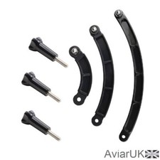 GoPro HERO 3 x Curved Extension Pivot Arm Set Arms + Thumb Screws Mounts Go Pro