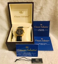 Gianni Sabatini watch mens/ black and gold