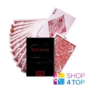 Red Hellions Ellusionist Playing Cards Deck Madison Magic Tricks New Ebay