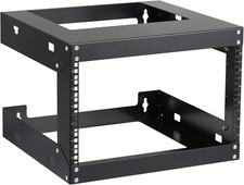6U Wall Mount Rack Open Frame 19 Inch Server Equipment Network Cabinet 18 Inches