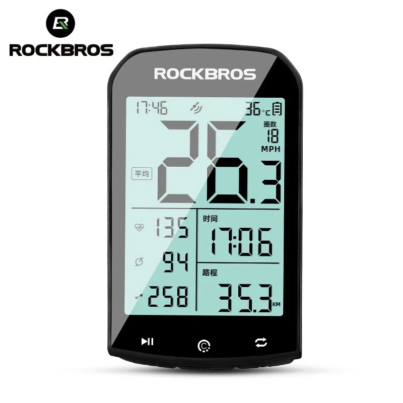 ROCKBROS M1 Bike Computer Power GPS Cadance For Strava Heart Rate
