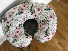 nursing pillow cover, flowers print, cotton cover, cover for nursing pillow