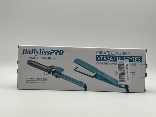 BaBylissPRO Nano Titanium Limited Edition Hair Styling Set - Flat & Curling Iron - Picture 3 of 6