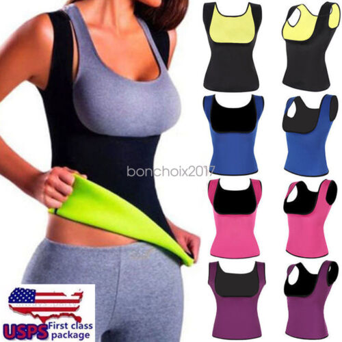 Hot US Sweat Sauna Body Shaper Women Slimming Vest Thermo Neoprene Waist Trainer