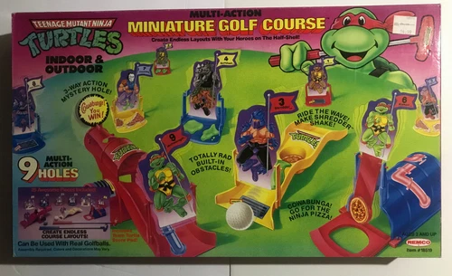 Vintage Teenage Mutant Ninja Turtles Miniature Golf Set 1990 Rare NIB