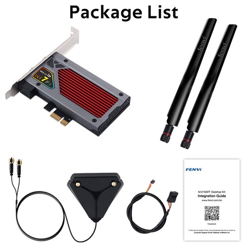 FV-BE8800RGB WFi 7 BE200 PCIE Wifi Card PC Tri-band Wireless Bluetooth Adapter - 第 9/9 張圖片
