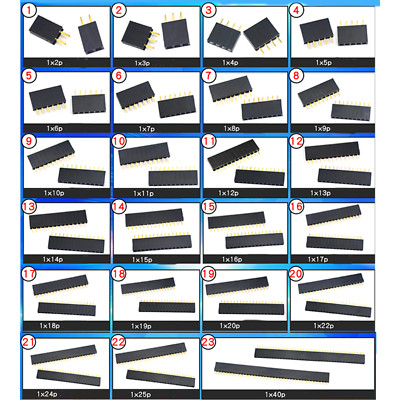 2P-40Pin Buchsenleiste Stiftleiste 2.54mm Weiblich Pin Header Raspberry