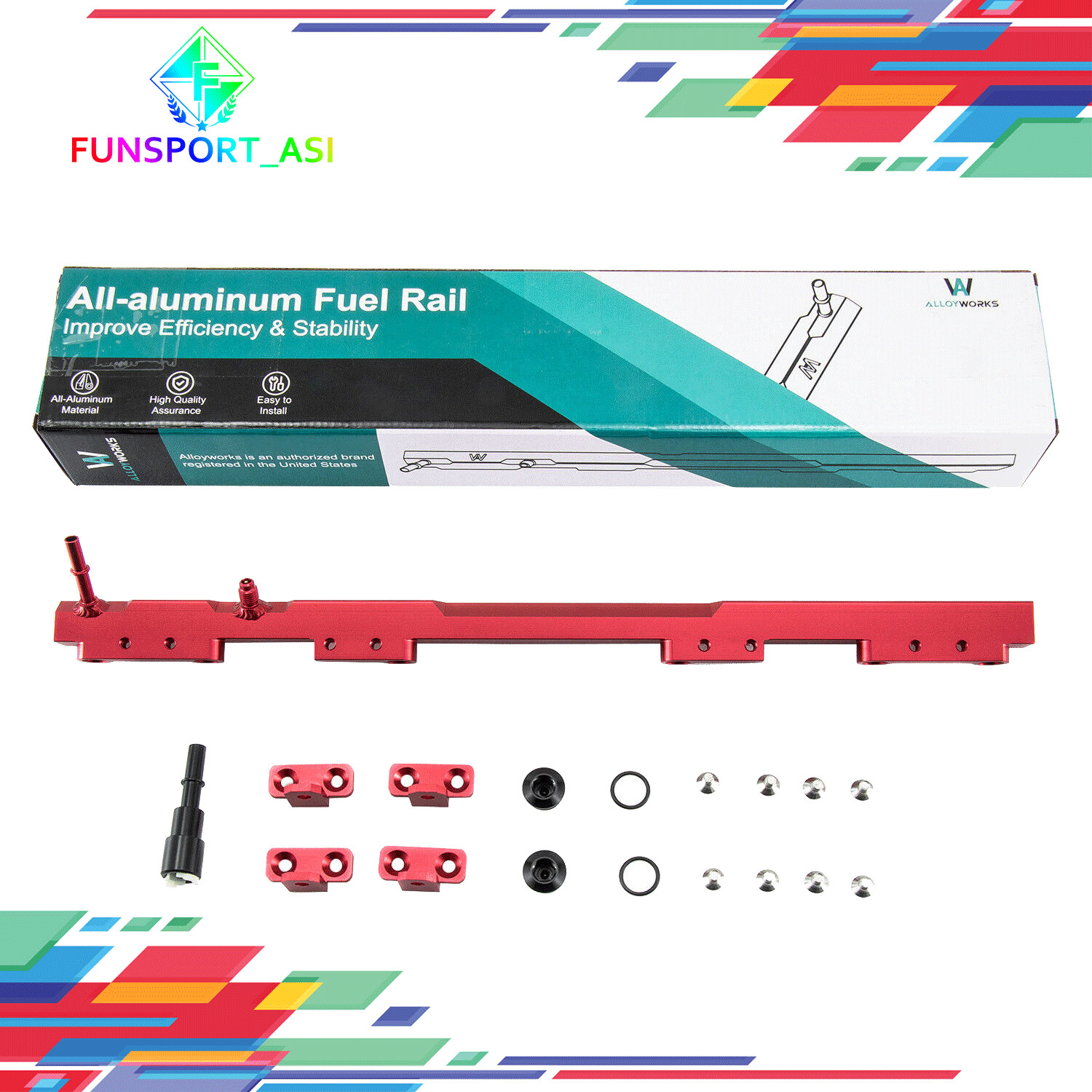 Upgrade Your 1997-01 Jeep Cherokee XJ Wrangler with Red Billet Aluminum Fuel Rail