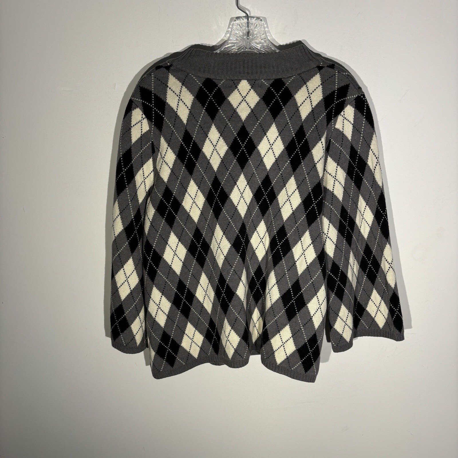 Vintage Classic Elements Argyle Plaid Sweater Siz… - image 4