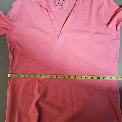 Frank And Eileen Nicole Dress Large Women's Pink Popover Henley Long Sleeve - Picture 7 of 11