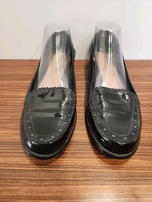Via Spiga Loafers Flats Shoes Womens Size 11 Black Patent