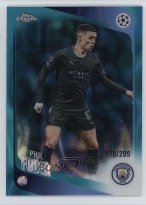 2025 Chrome UEFA Club Competitions Teal Lava Refractor /299 Phil Foden #103 1n9c