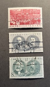 3 Czechoslovakian Post. Stamps , 1953, Precanceled, OG ,NH