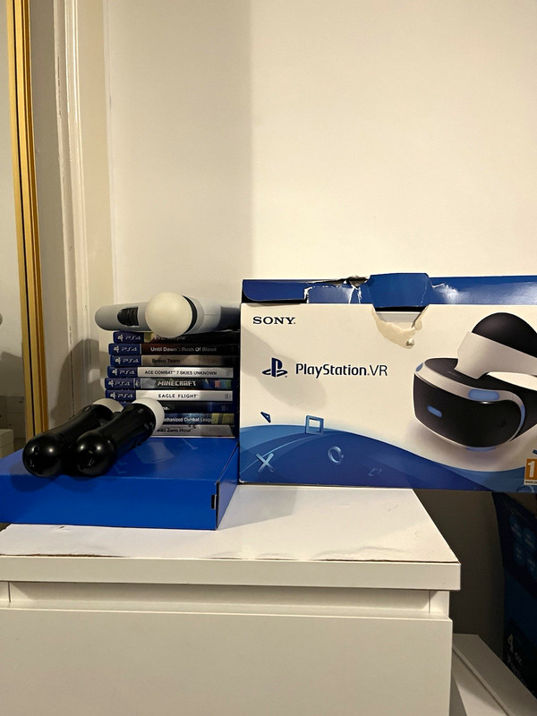 Sony PlayStation VR PSVR Headset Bundle w/ Camera & 2 Move Controllers