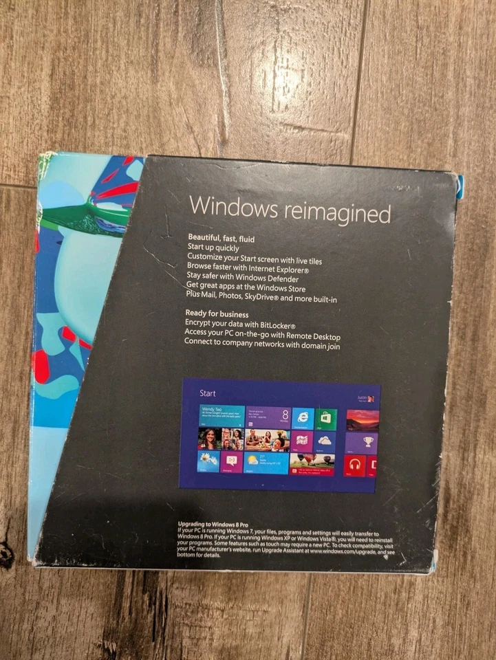 Microsoft Windows 8 Pro Versión 32Bit y 64Bit DVD WIN 8 Versión Inglés con Llave Foto 2 de 4