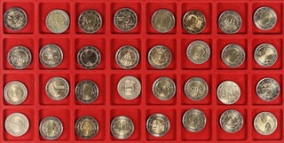 Konvolut 32 x 2 Euro Gedenkmünzen verschiedene Länder unz.