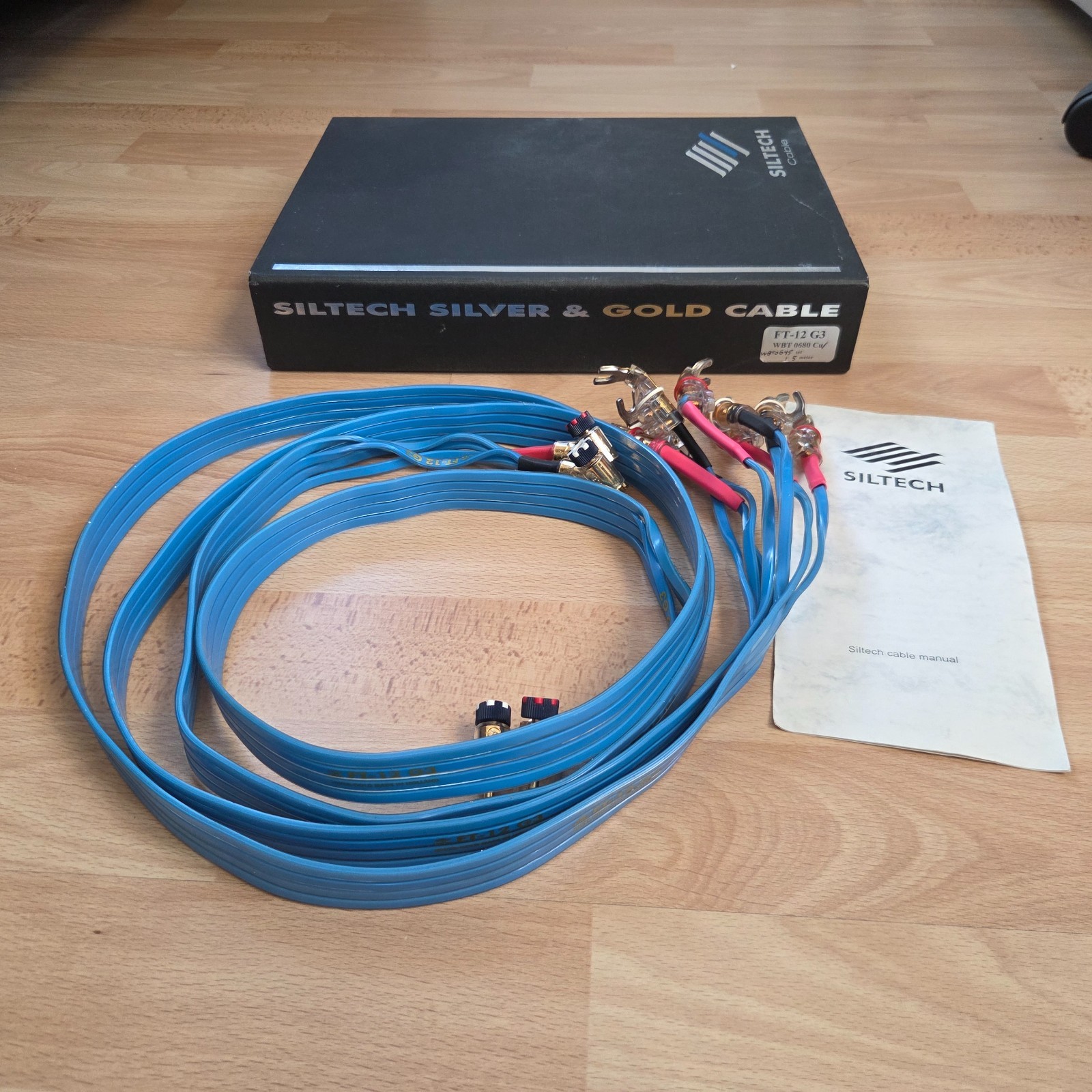 Siltech FT-12 G3 be-wired speaker cable - 1.5 mtr WBT-0645 & WBT-0661 CU spade