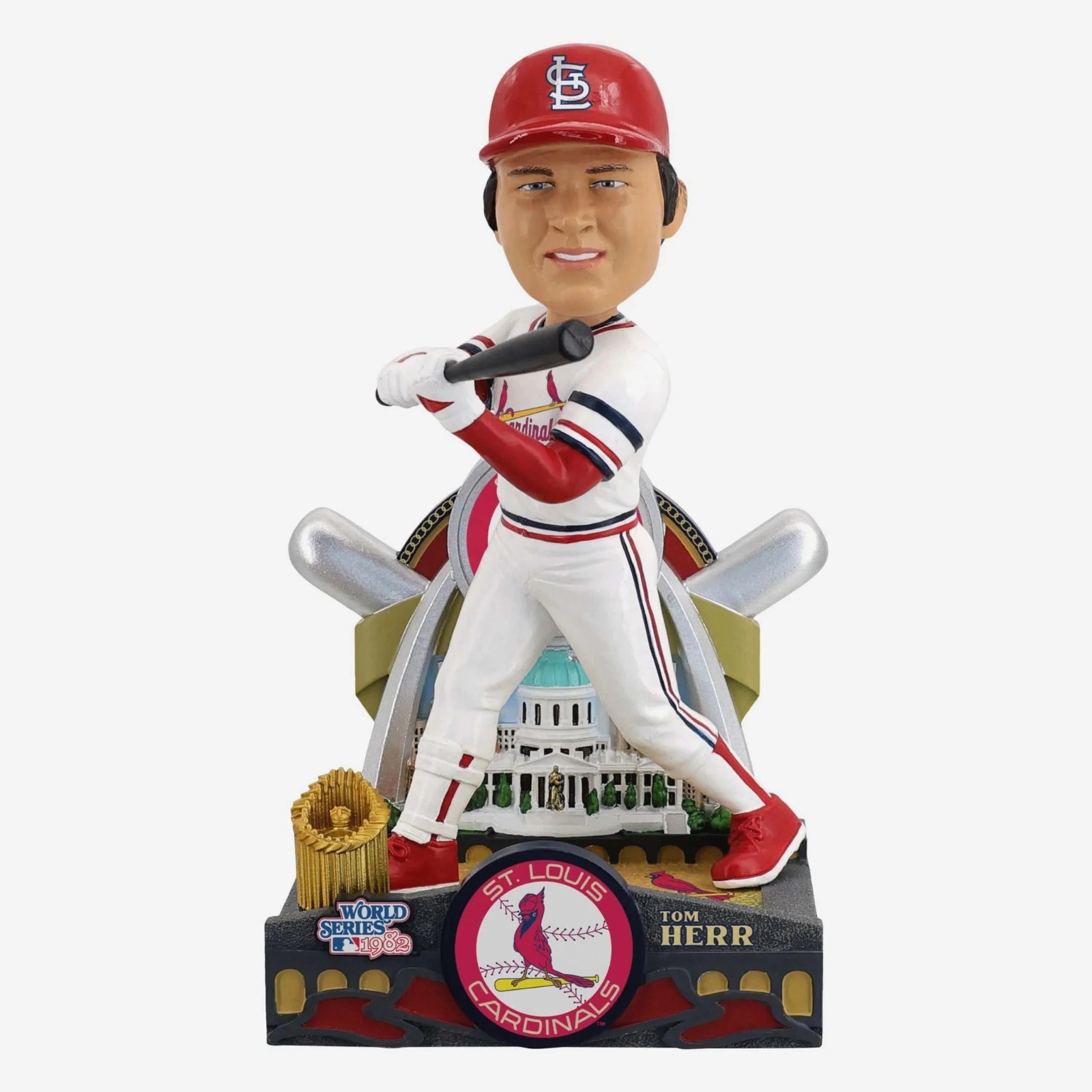 Tom Herr St. Louis Cardinals 1982 World Series Champions Bobblehead MLB Baseball