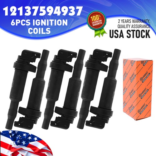 6PCS New Ignition Coils OEM 12137594937 Replacement For BMW Rolls-Royce Mini Photo - $76