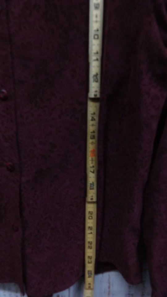 NORTON MCNAUGTON VIEW 女式勃艮第葡萄酒绒面革衬衫小号 14P 码 — 第 4/4 张图片