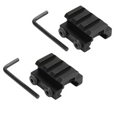2X Flat Top 1/2" 3 Slot Mini Riser Scope Mount for 20mm Picatinny Rail Tactical