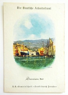 Speisekarte Tagesprogramm Besatzung K.d.F. Dampfer STUTTGART 23. Januar 1939