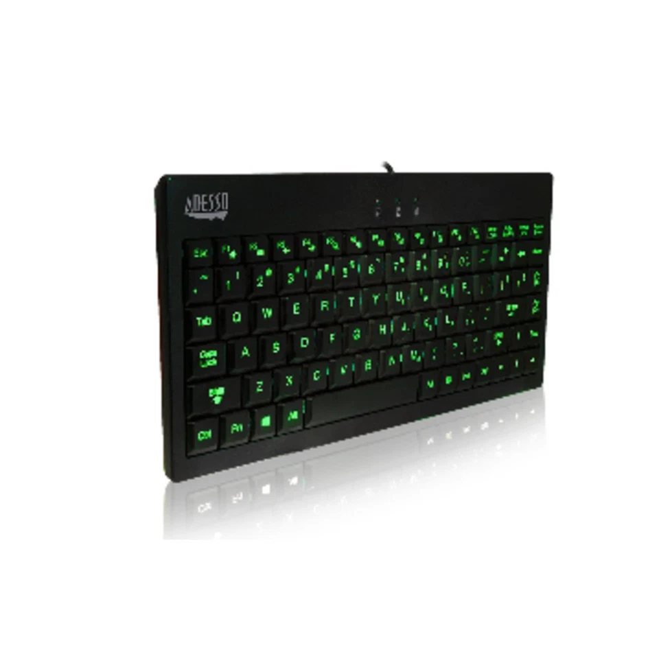 Adesso AKB-110EB Keyboard USB SlimTouch 110 3-Color Illuminated Mini Retail - Image 4 of 4