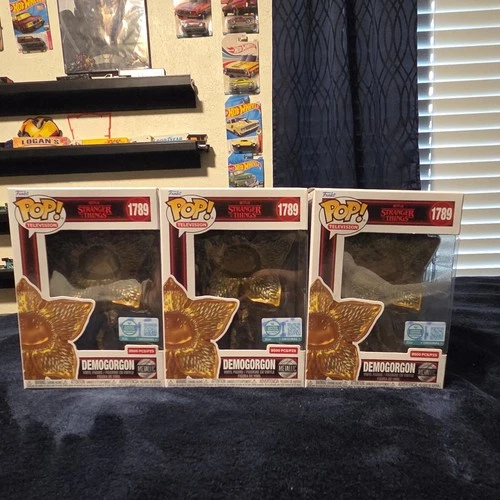 Stranger Things Gold Demogorgon Funko Pop Limited Edition #1789 Set Of 3