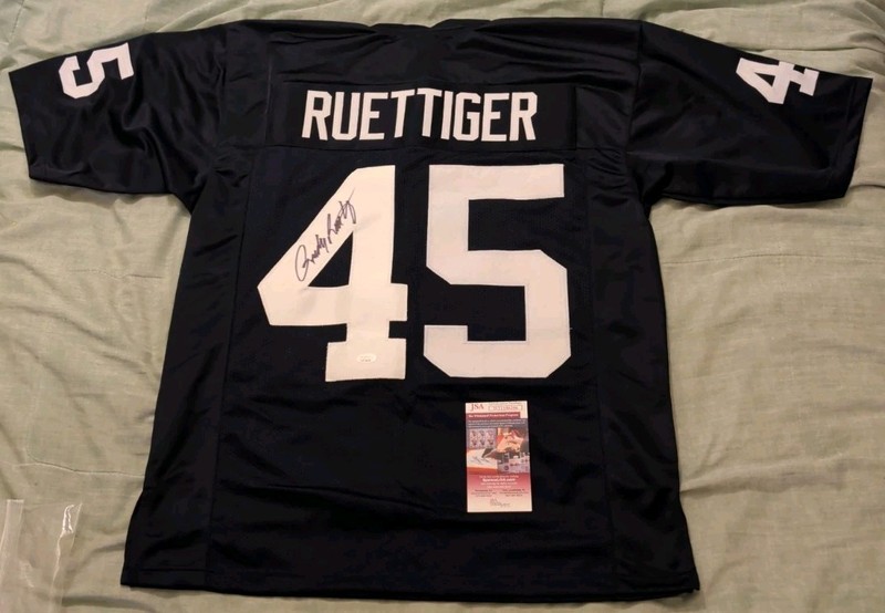 Notre Dame RUDY RUETTIGER Autographed Custom #45 XL Jersey JSA CERTIFIED Signed