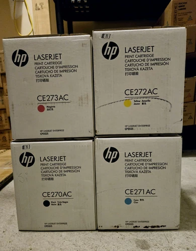 Set of 4 New Genuine HP 650A Toner Cartridge Set CE270AC CE271AC CE272AC CE273AC