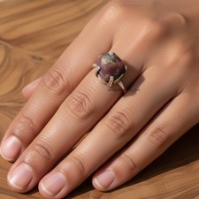 Welo Opal Gemstone 925 Sterling Silver Ring Handmade Jewelry Gift For Valentine