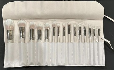 COLOURPOP Ultimate Brush Roll Makeup Brush Kit Roll Set 15-Pcs Stone Cold