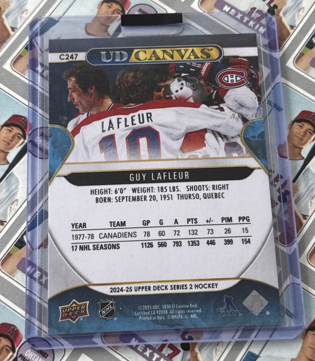 Guy Lafleur 2024-25 UD Canvas C247 Montreal Canadiens Hockey Card  