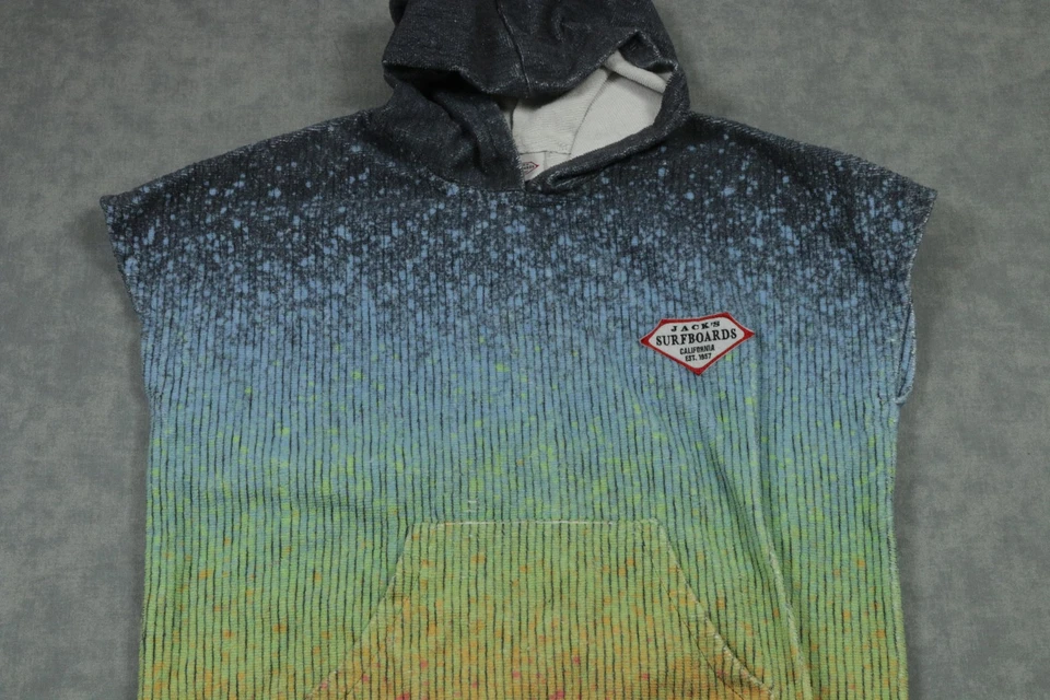 Jack's Surfboards Poncho com Capuz Masculino Grande Listrado Toalha de Praia Pulôver Cobertura - Imagem 2 de 4