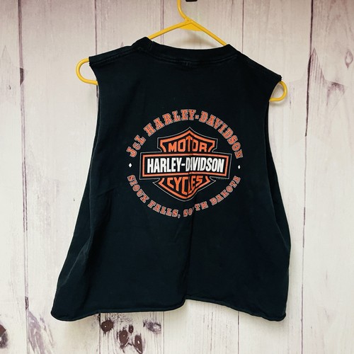 Vintage 2001 Harley Davidson J&L Sioux Falls South Dakota Cut Off Shirt Small - Bild 2 von 2