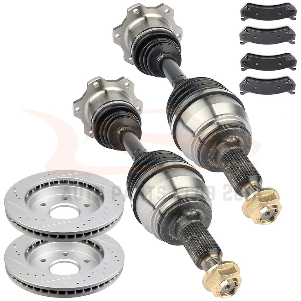 Eje delantero CV + pastillas de freno y rotores para Cadillac Escalade EXT 6,0 L 2002-2006 Foto 4 de 4