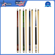 Set of 4 Pool Cues 58in Billiard House Bar Pool Cue Sticks