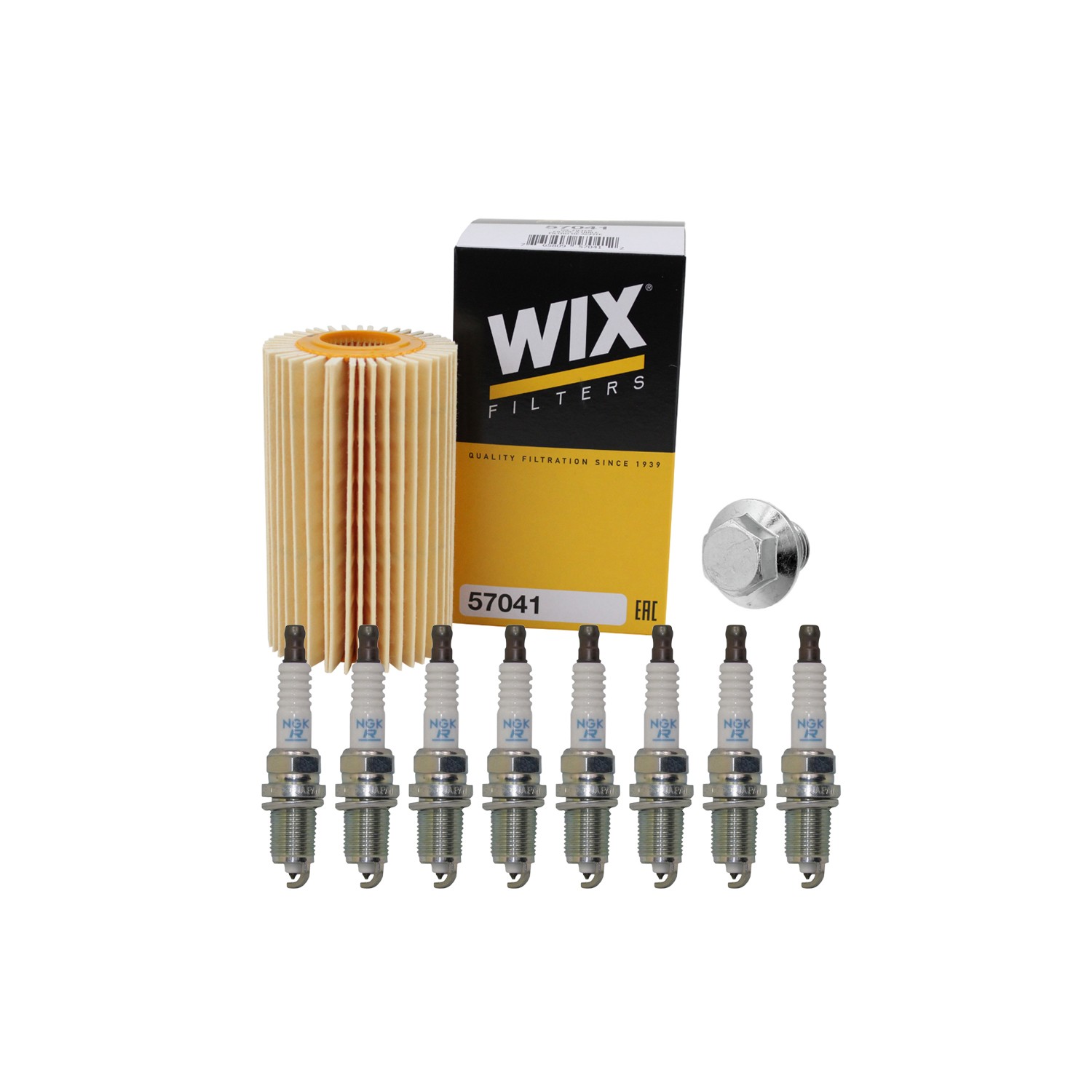 Wix Engine Oil Filter  NGK 8 Laser Platinum Spark Plugs kit for Tundra V8 DOHC