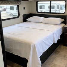 Striped RV Short Queen Sheets Set for 60 x 75 Camper Bed with up to 15 Deep S...