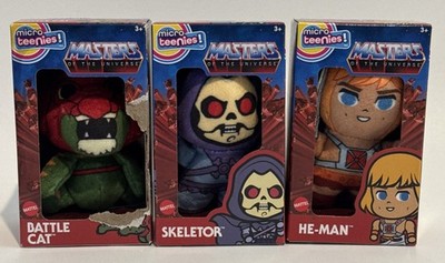 Micro Teenies HE-MAN Skeletor Battle Cat Masters of the Universe SET of 3