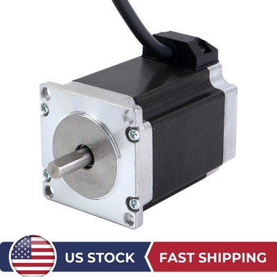STEPPERONLINE Nema23 Stepper Motor Dual Shaft 269oz.in 2.8A L76mm 8mm Shaft CNC