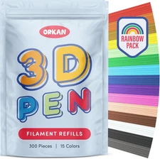 300 X  3D Pen Filament Refills | Only Compatible with the 3Doodler Start+ | 15 R