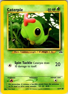Pokemon | Neo Discovery | Caterpie | 53/75 | Unlimited | NM