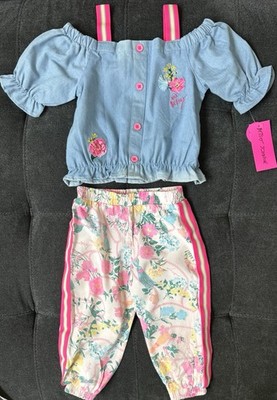 NWT's Betsy Johnson Girls 24M Two Piece Capri Set