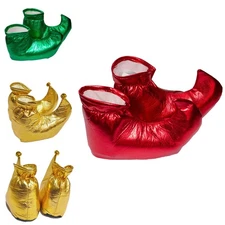 Mens Women Shoes Stage Adult Christmas Elf Green Costume Unisex Halloween Gift 