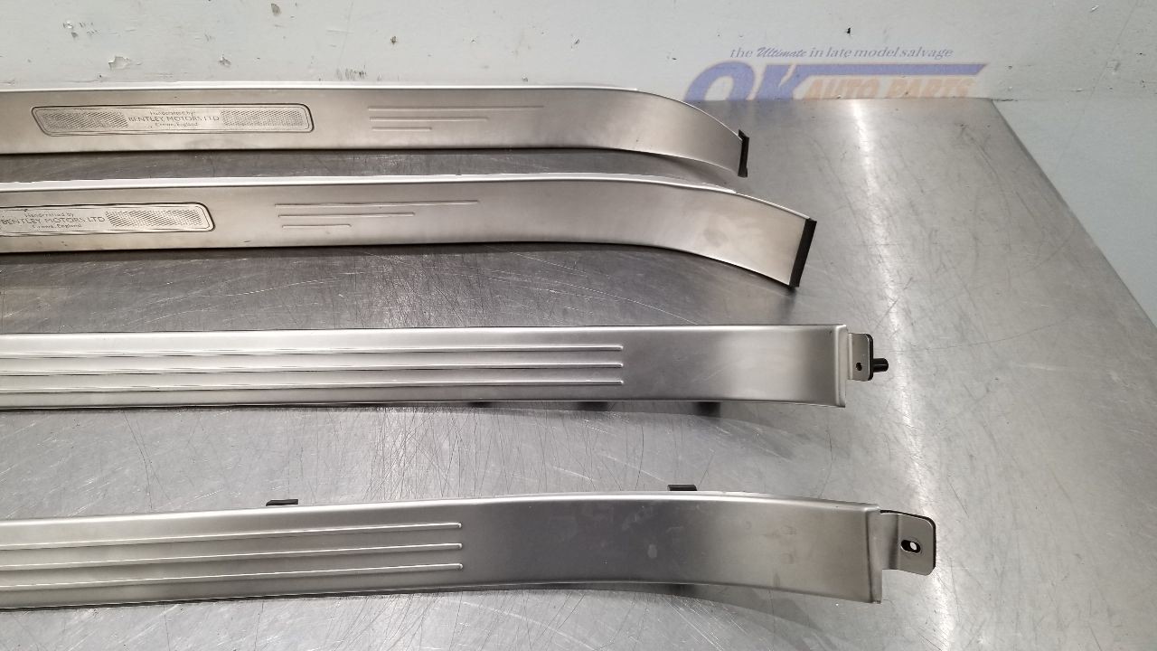 16 BENTLEY CONTINENTAL GTC DOOR SILL SCUFF PLATE TRIM SET