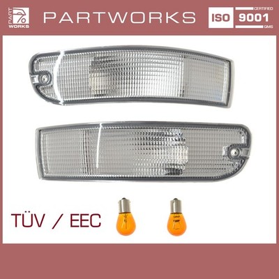 Indicator for Porsche 993 Turn Signal Light Front Clear White with Bulbs L+R